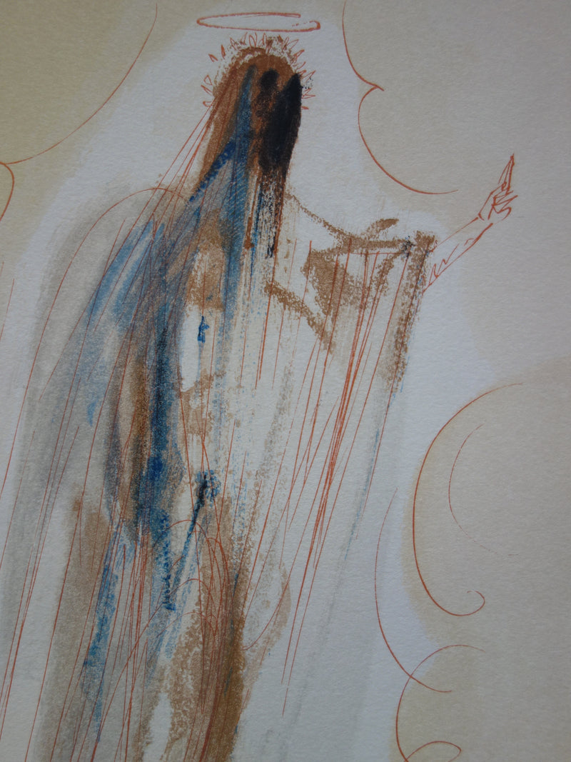 Salvador DALI : La création des anges, Bois gravé original signé