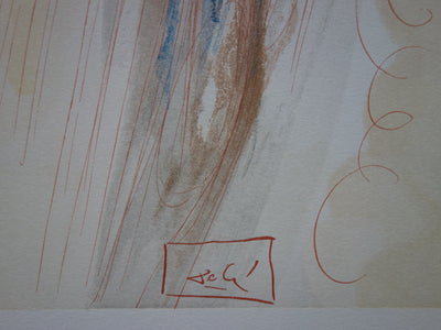 Salvador DALI : La création des anges, Bois gravé original signé