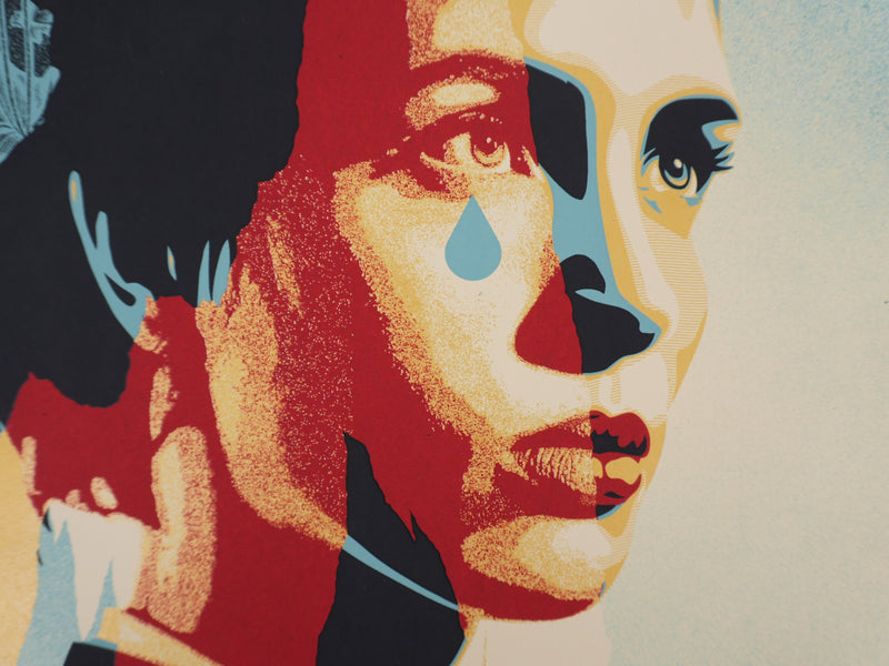 Shepard FAIREY (Obey) : God Save Abortion, Sérigraphie originale signée