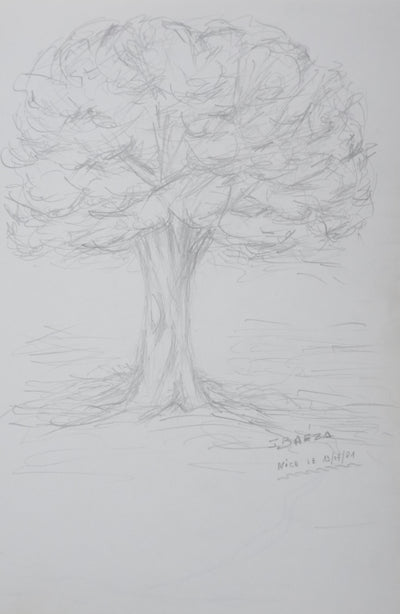 Autographe original de BAEZA (vue générale) - Crédit photo : Galerie Art.Paris