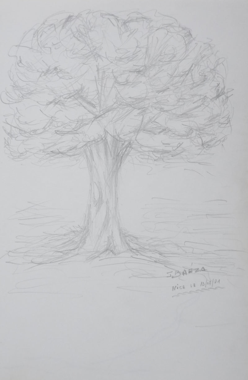 Autographe original de BAEZA (vue générale) - Crédit photo : Galerie Art.Paris