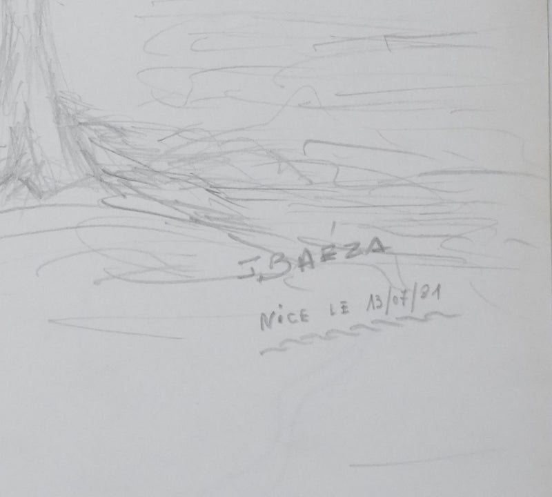 Autographe original de BAEZA (photo de détail 2) - Crédit photo : Galerie Art.Paris