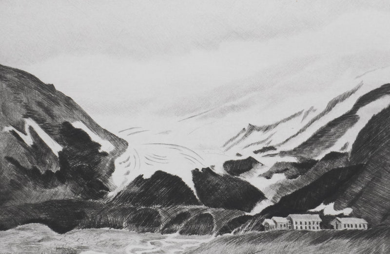 Camille COMBE : Contrastes du Svalbard, Gravure originale signée