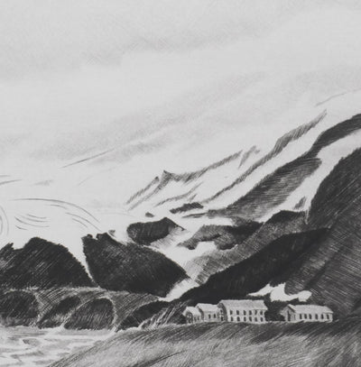 Camille COMBE : Contrastes du Svalbard, Gravure originale signée