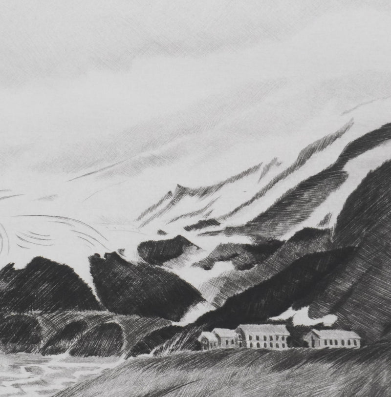 Camille COMBE : Contrastes du Svalbard, Gravure originale signée
