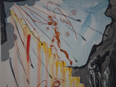 Salvador DALI : L'échelle mystique, Bois gravé original signé