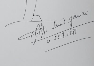 Autographe original de Philippe SAINT GERMAIN (photo de détail 3) - Crédit photo : Galerie Art.Paris
