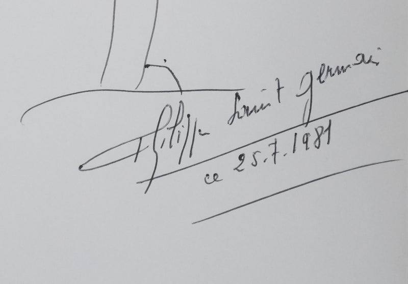 Autographe original de Philippe SAINT GERMAIN (photo de détail 3) - Crédit photo : Galerie Art.Paris