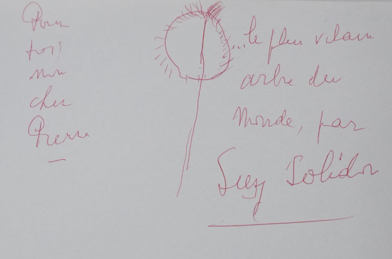 Autographe original de Suzy SOLIDOR (vue générale) - Crédit photo : Galerie Art.Paris