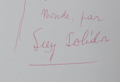 Autographe original de Suzy SOLIDOR (photo de détail 3) - Crédit photo : Galerie Art.Paris