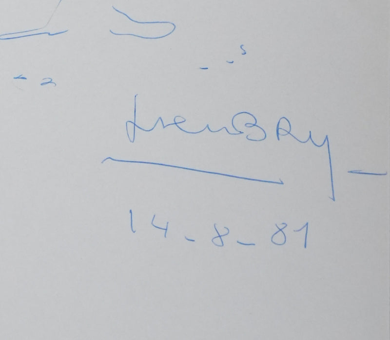 Autographe original de Henri BRY (photo de détail 2) - Crédit photo : Galerie Art.Paris