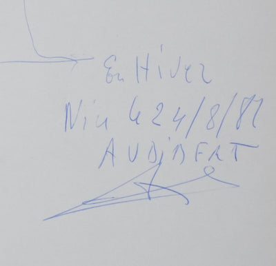 Autographe original de AUDIBERT (photo de détail 2) - Crédit photo : Galerie Art.Paris