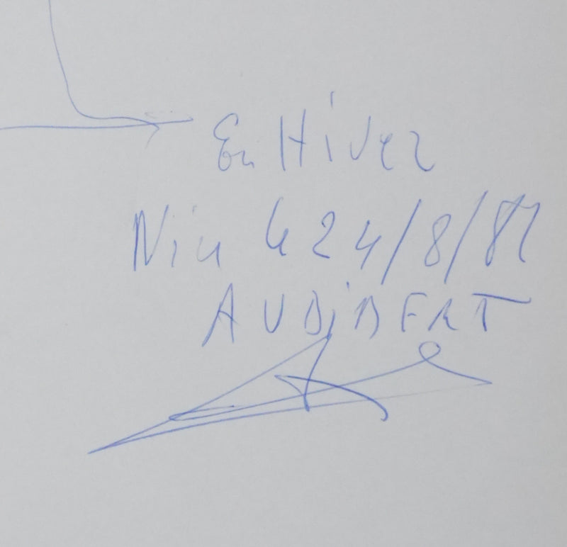 Autographe original de AUDIBERT (photo de détail 2) - Crédit photo : Galerie Art.Paris