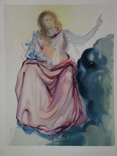 Salvador DALI : Béatrice, Bois gravé original signé