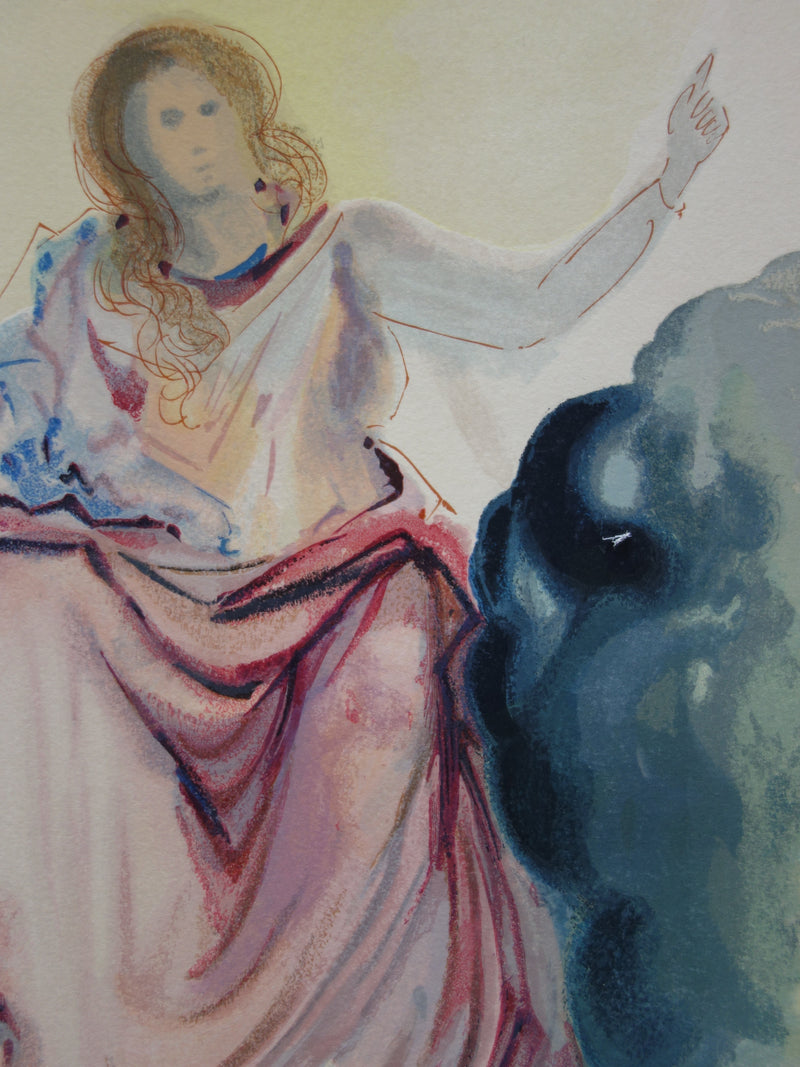 Salvador DALI : Béatrice, Bois gravé original signé