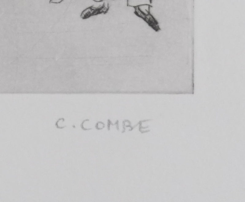 Camille COMBE : Victoria Station, Gravure originale signée