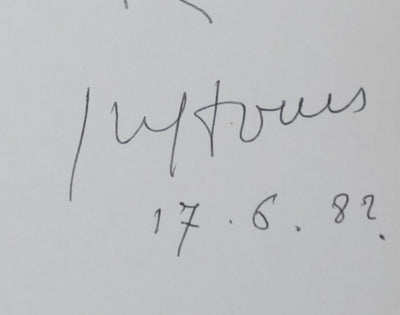 Autographe original de Madeleine HOURS (photo de détail 2) - Crédit photo : Galerie Art.Paris