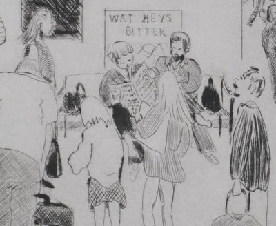 Camille COMBE : Victoria Station, Gravure originale signée