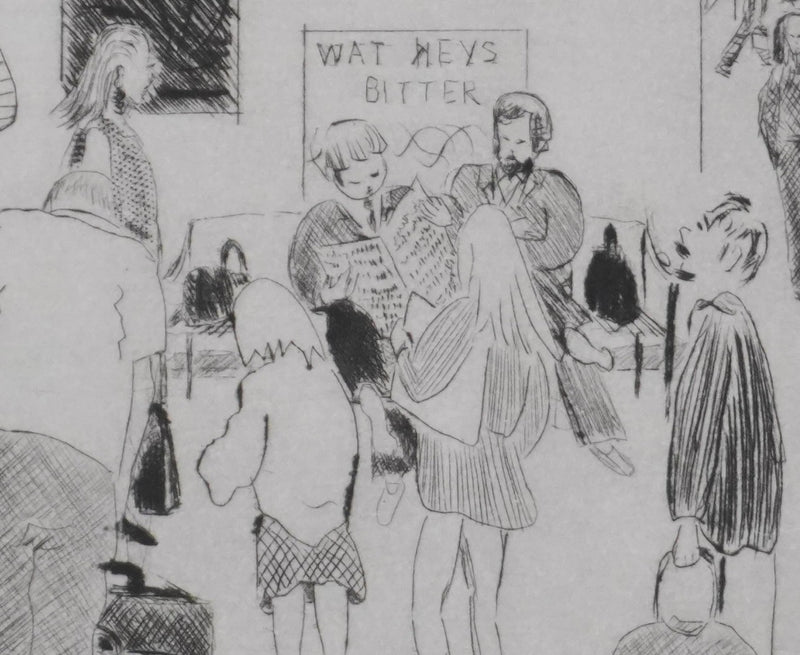 Camille COMBE : Victoria Station, Gravure originale signée