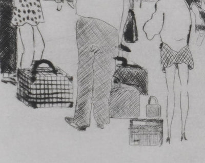 Camille COMBE : Victoria Station, Gravure originale signée