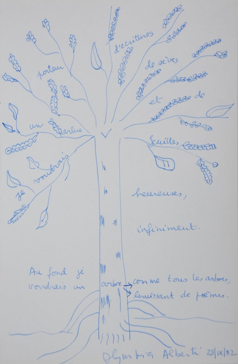 Autographe original de Olympia ALBERTI (vue générale) - Crédit photo : Galerie Art.Paris