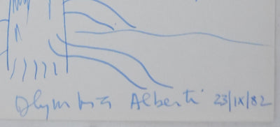 Autographe original de Olympia ALBERTI (photo de détail 2) - Crédit photo : Galerie Art.Paris