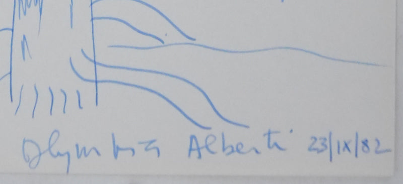 Autographe original de Olympia ALBERTI (photo de détail 2) - Crédit photo : Galerie Art.Paris