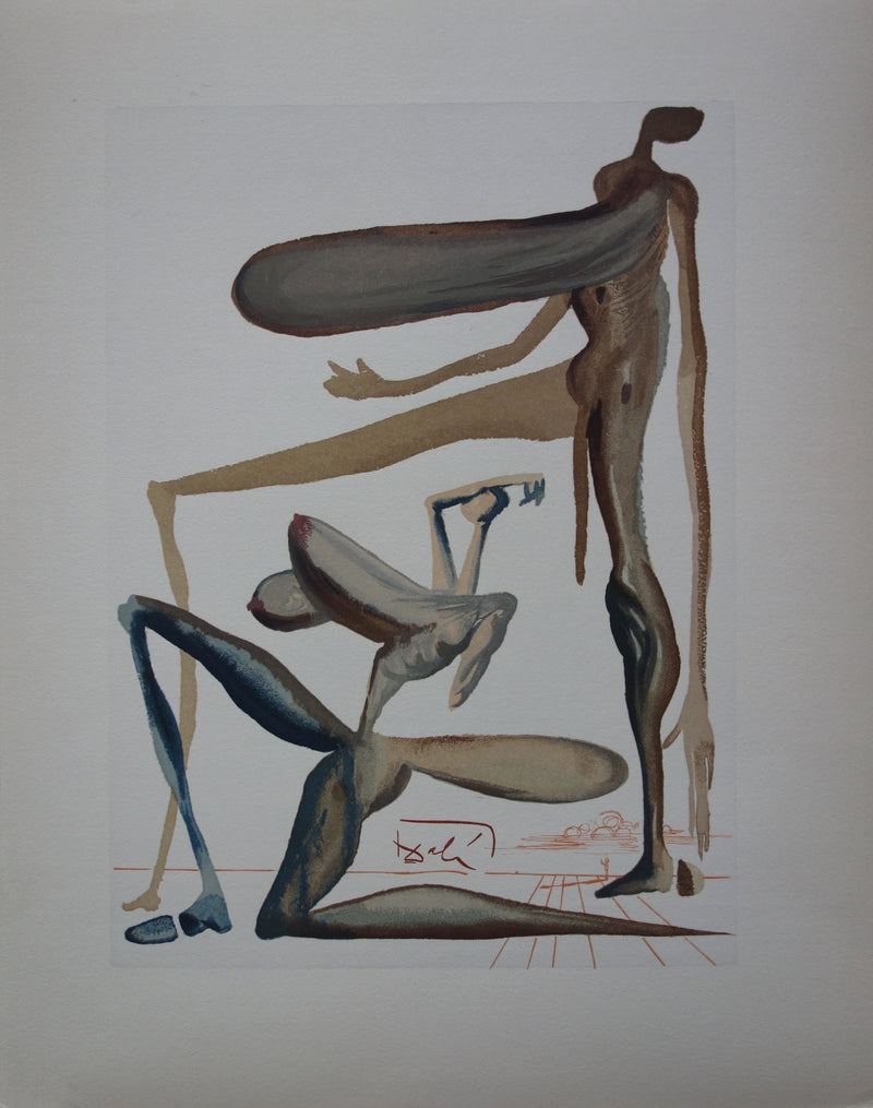 Salvador DALI : La prodigalité, Bois gravé original signé