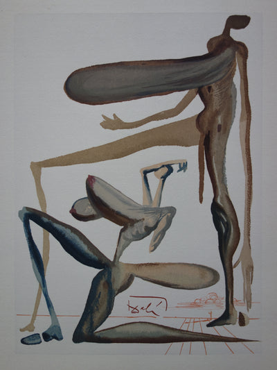 Salvador DALI : La prodigalité, Bois gravé original signé