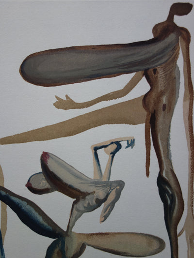 Salvador DALI : La prodigalité, Bois gravé original signé