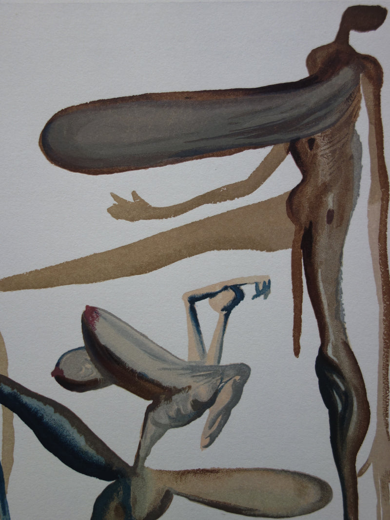 Salvador DALI : La prodigalité, Bois gravé original signé