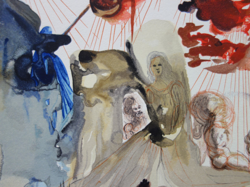 Salvador DALI : La forêt divine, Bois gravé original signé