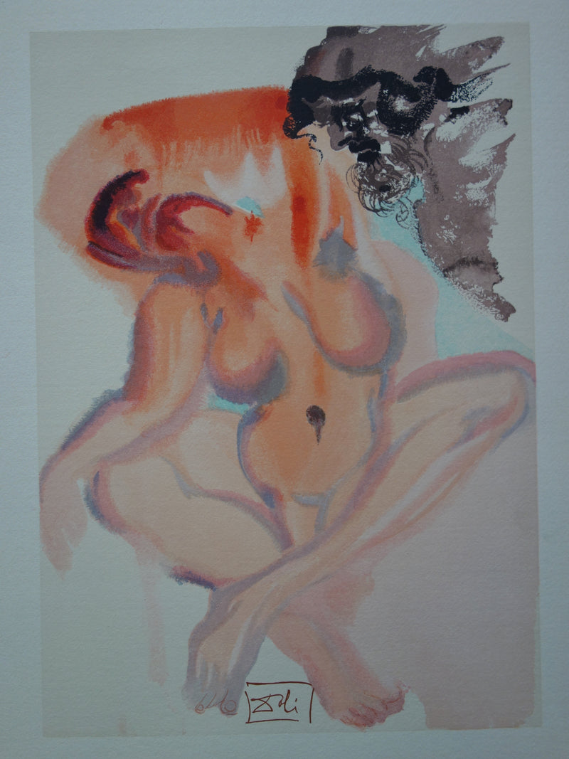 Salvador DALI : Les indolents, Bois gravé original signé