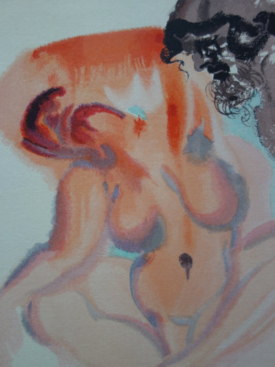 Salvador DALI : Les indolents, Bois gravé original signé