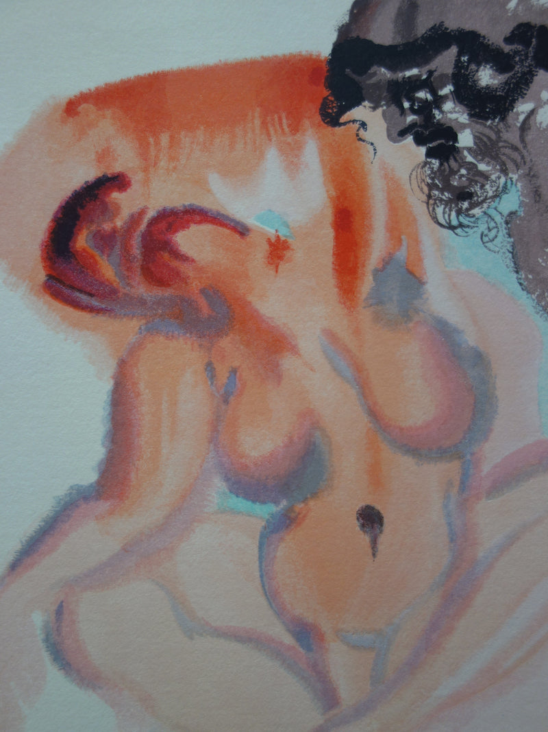 Salvador DALI : Les indolents, Bois gravé original signé