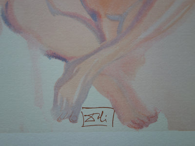 Salvador DALI : Les indolents, Bois gravé original signé