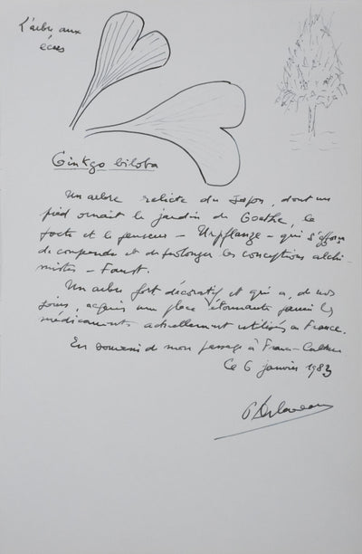 Autographe original de Pierre DELAVEAU (vue générale) - Crédit photo : Galerie Art.Paris