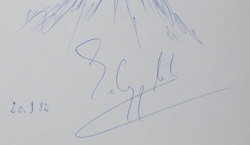 Autographe original de Evelyne DEHER (photo de détail 2) - Crédit photo : Galerie Art.Paris