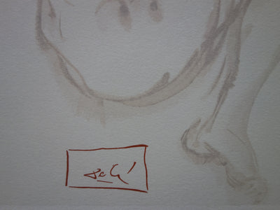 Salvador DALI : Le songe de Dante, Bois gravé original signé