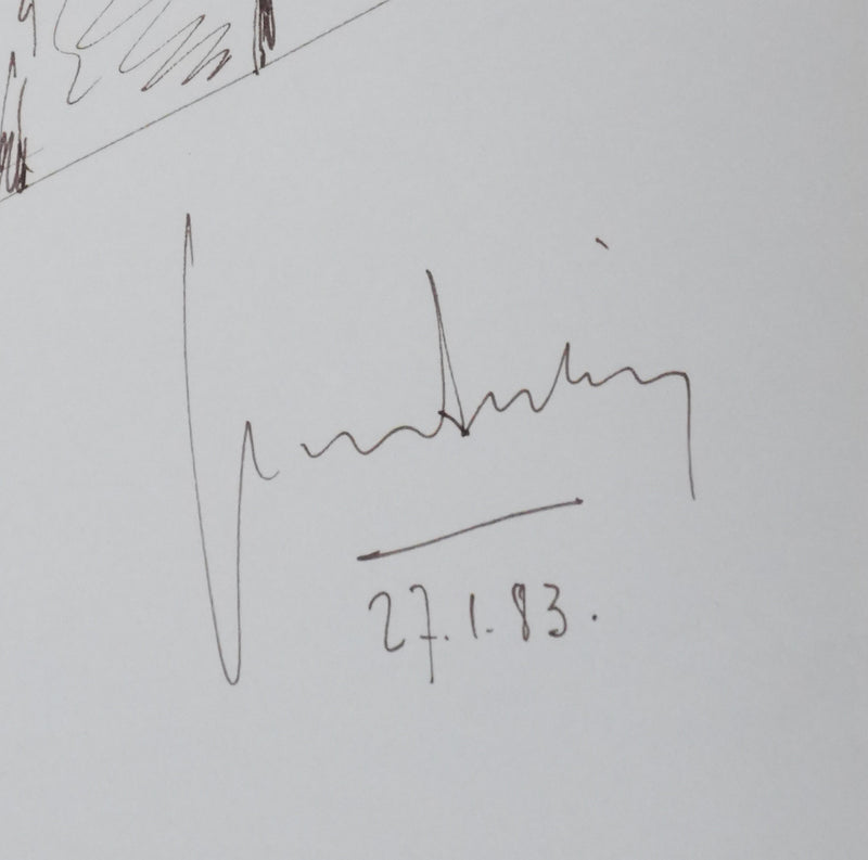 Autographe original de Jean AUTIN (photo de détail 2) - Crédit photo : Galerie Art.Paris