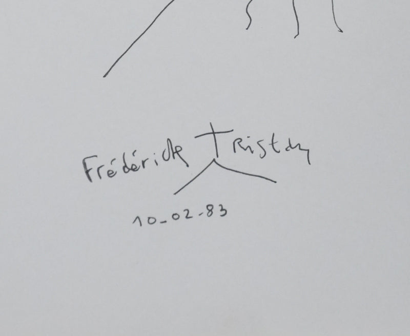 Autographe original de Frédérick TRISTAN (photo de détail 2) - Crédit photo : Galerie Art.Paris