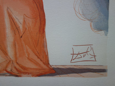 Salvador DALI : Dante à l'entrée du paradis, Bois gravé original signé