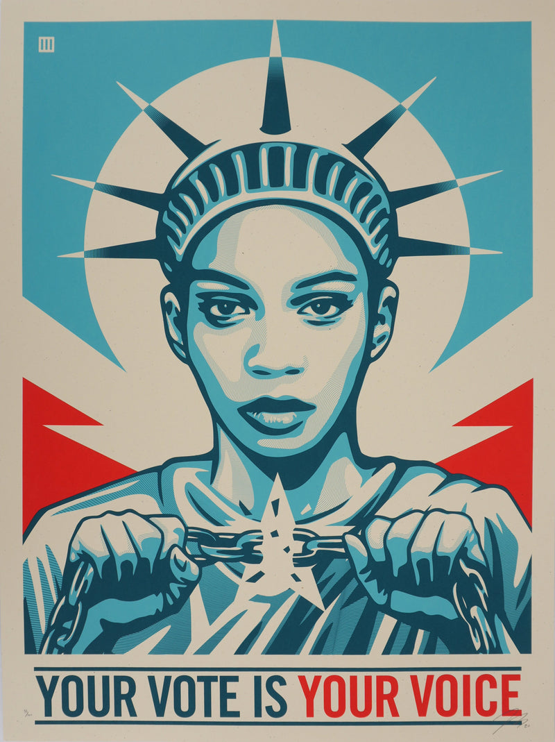 Thomas WIMBERLY : Your Vote Is Your Voice, Sérigraphie originale signée
