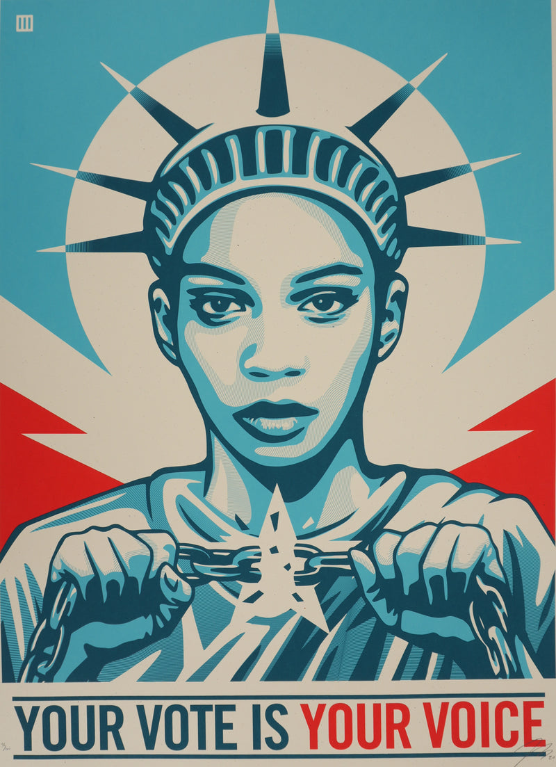 Thomas WIMBERLY : Your Vote Is Your Voice, Sérigraphie originale signée