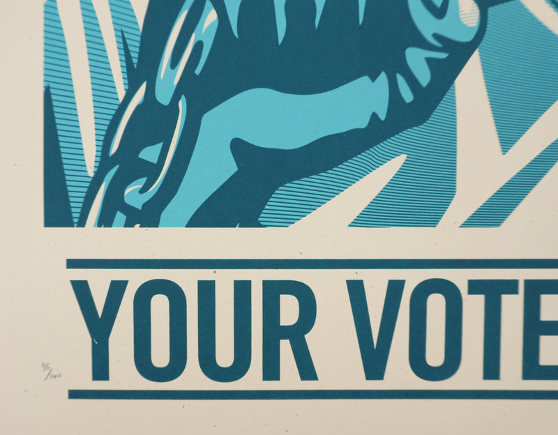 Thomas WIMBERLY : Your Vote Is Your Voice, Sérigraphie originale signée