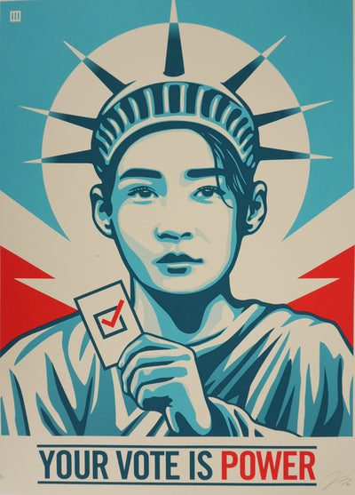 Thomas WIMBERLY : Your Vote Is Power, Sérigraphie originale signée