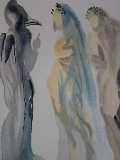 Salvador DALI : Le ciel de Vénus, Bois gravé original signé