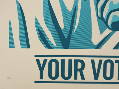 Thomas WIMBERLY : Your Vote Is Power, Sérigraphie originale signée