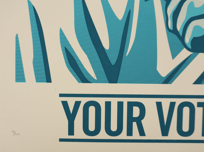 Thomas WIMBERLY : Your Vote Is Power, Sérigraphie originale signée