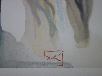 Salvador DALI : Le ciel de Vénus, Bois gravé original signé